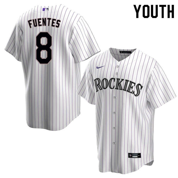 Nike Youth #8 Josh Fuentes Colorado Rockies Baseball Jerseys Sale-White